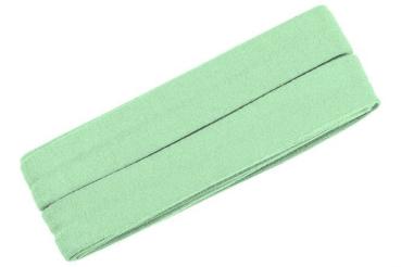 Jersey Schrägband gefalzt in Mint, Coupon mit 3 m Länge